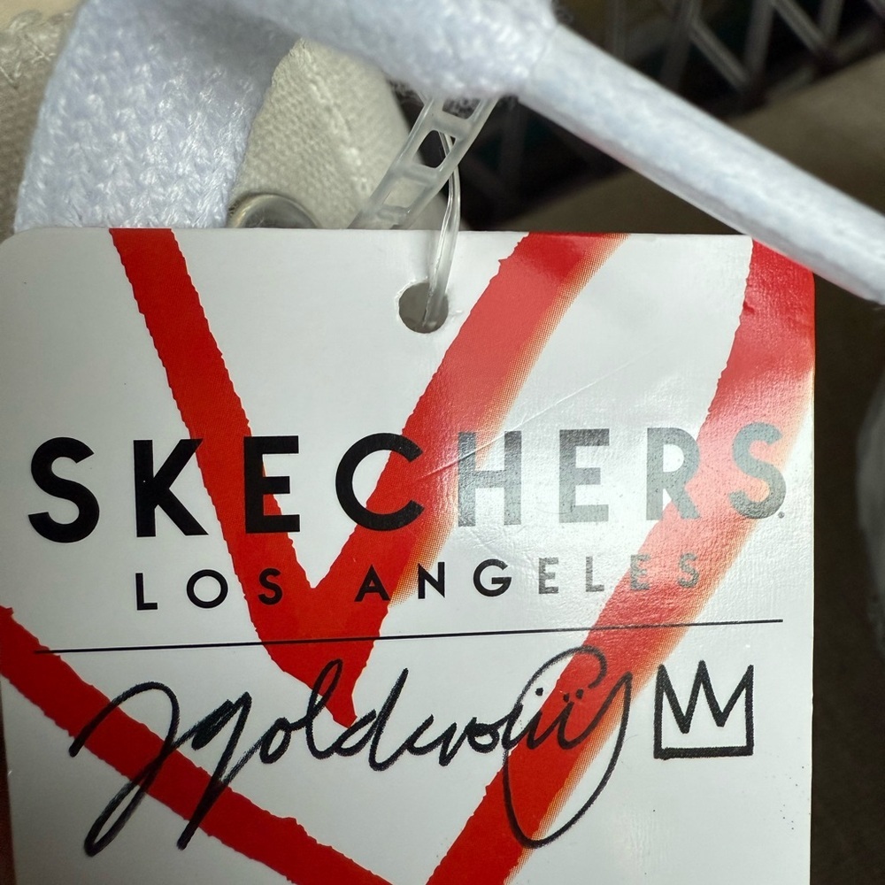 Skechers White High-Top Sneakers with Multicolor Accents - Picture 5 of 11